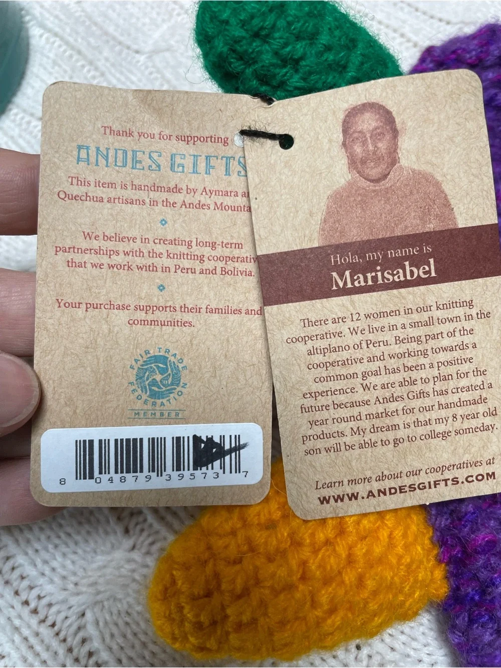 Andes Gifts nwt handmade
